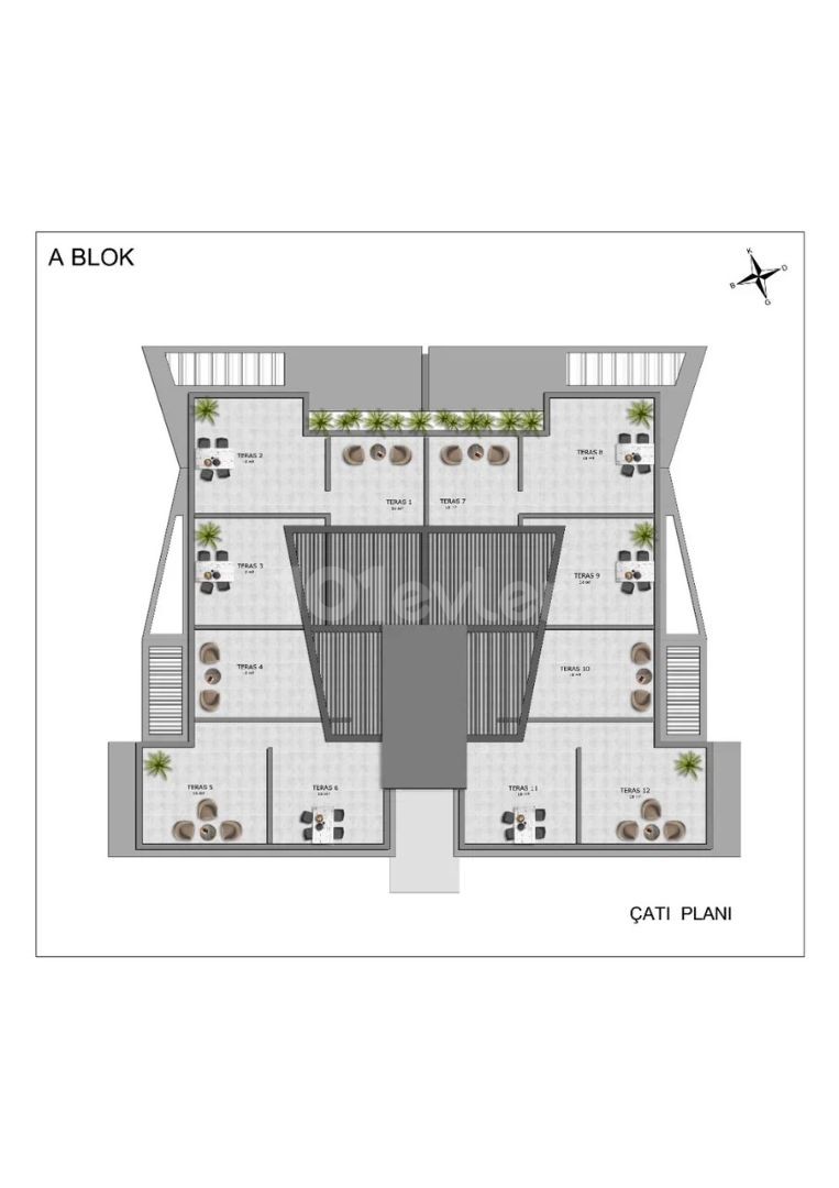 2+1 apartments in Alsancak ( apartment complex "Mountain hill" )