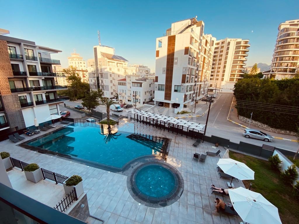 1+1 FLAT FOR SALE IN AVANGART SITE WITH POOL FACING IN GIRNE CENTER