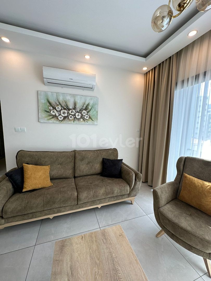 NEW FURNISHED 1+1 FLAT FOR RENT IN A SITE WITH POOL