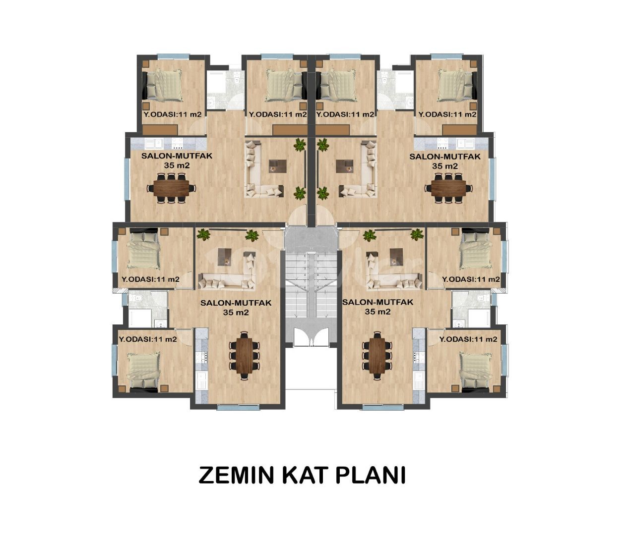 Iskele 2+1 Satılık Denizden 400 metre