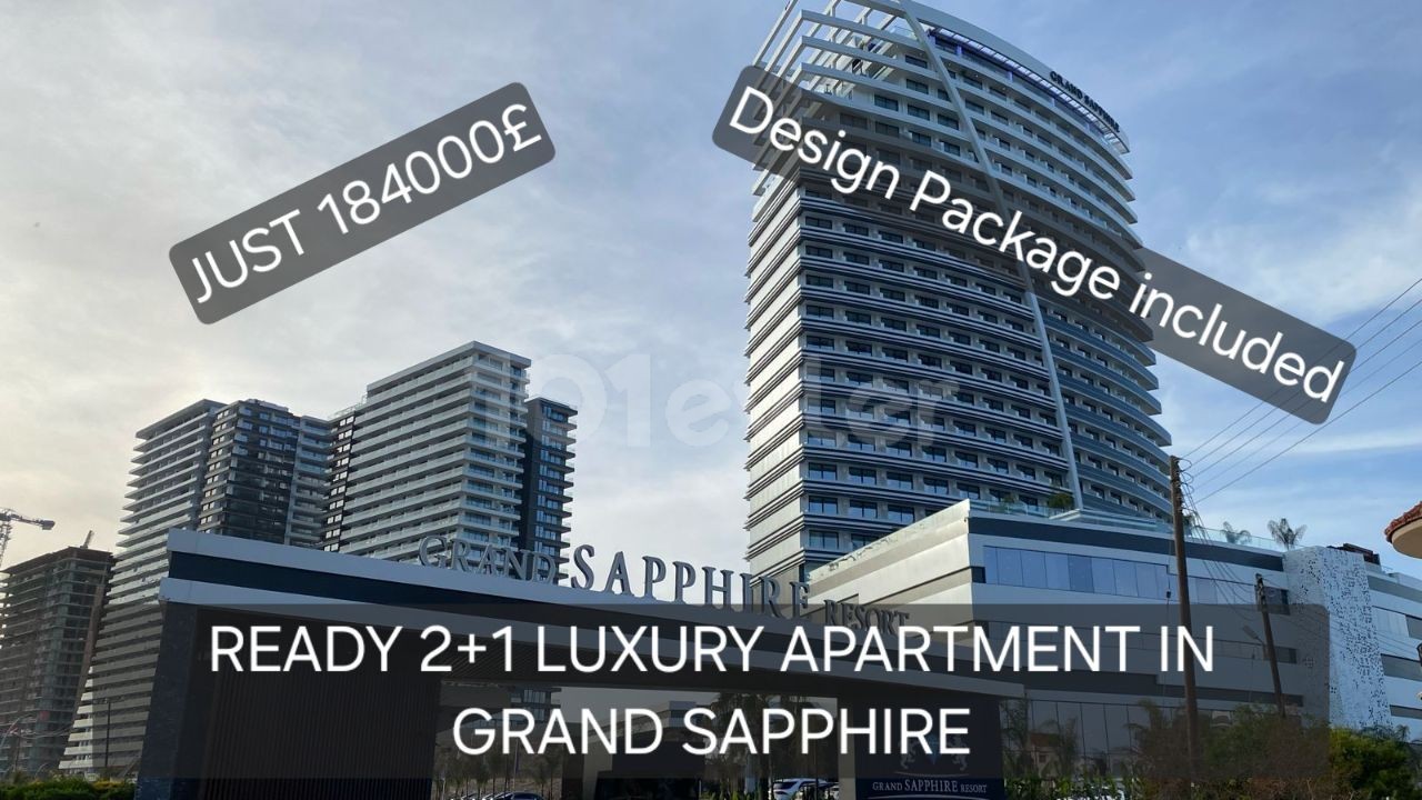 FIRSAT🔥🔥🔥 Grand Sapphire Blok B'da 2+1 luks daire.. Design paket dahil