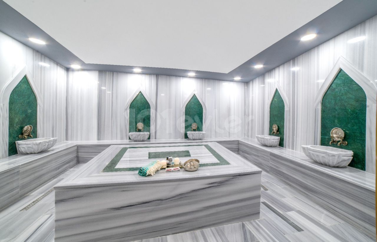 HAVUZ HAMAM SPA CAFE MARKET GÜVENLİK BULUNAN SİTEDE 2+1 RESİDENCE