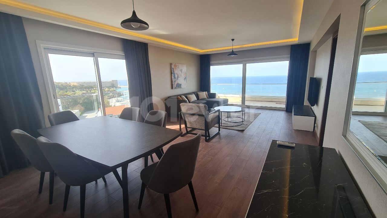 3+1 FULL LUXURY FULLY FURNISHED APARTMENT WITH UNIQUE SEA VIEW