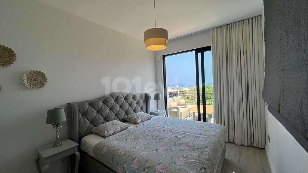 Beautiful 2+1 penthouse with a stunning Sea & Mountain view for Sale in Bahçeli region 