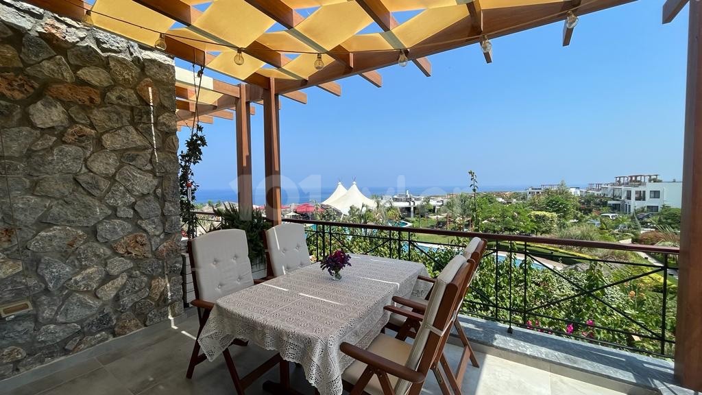 Beautiful 2+1 penthouse with a stunning Sea & Mountain view for Sale in Bahçeli region 