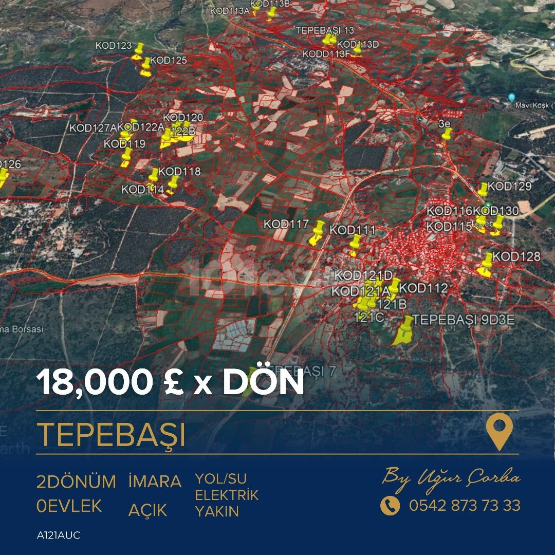 قیمت زمین سرمایه گذاری TEPEBAŞI قابل از دست دادن نیست