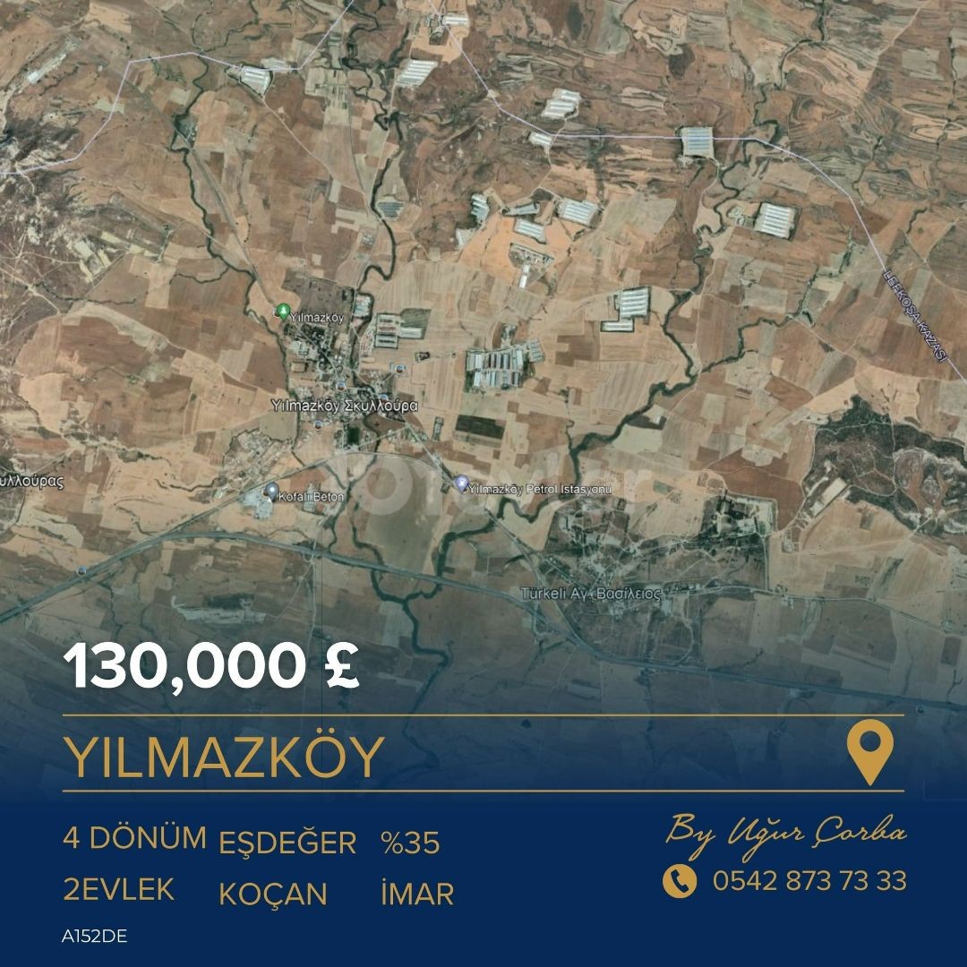 CHECK OUT OUR LANDS OFFERED TO YOU WITH OPEN/CLOSED OPEN FOR DEVELOPMENT OPTIONS IN GÜZELYURT REGION!
