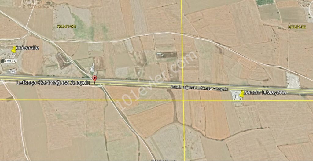 LEFKOŞA –GAZİMAGUSA  ANAYOLU  ÜZERİ  DÜZOVA DA SATILIK  ARSA