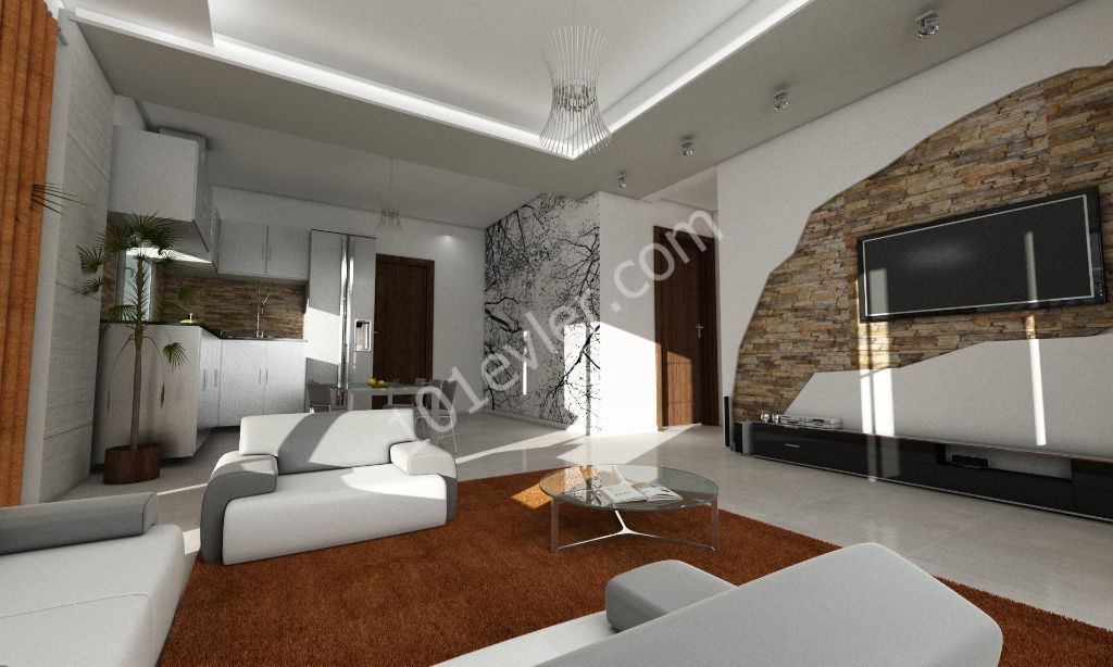 Lefkoşa-K.Kaymaklı Domuzcular Burnu Bölgesinde Asansörlü 80 m2 Net Penthouse Daireler