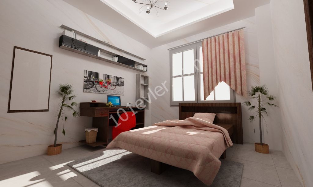 Nicosia-K.80 m2 Net Penthouse Apartments With Elevator in Kaymaklı Piggies Cape District ** 