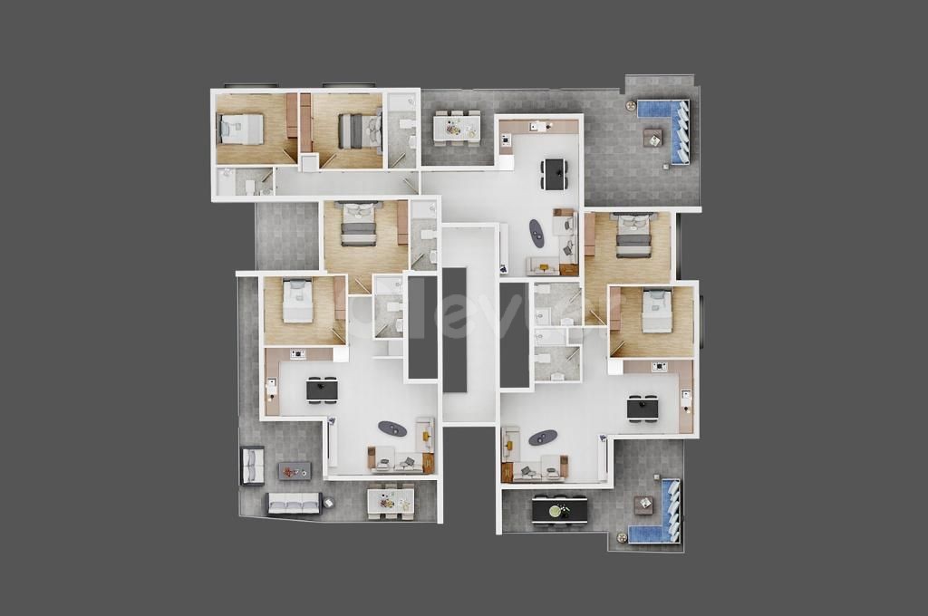 GÖNYELİ  YEŞİLADA  PARKI  YAKININDA  2+1 , 3+1 VE 2+1 PENTHOUSE  DAİRELER 