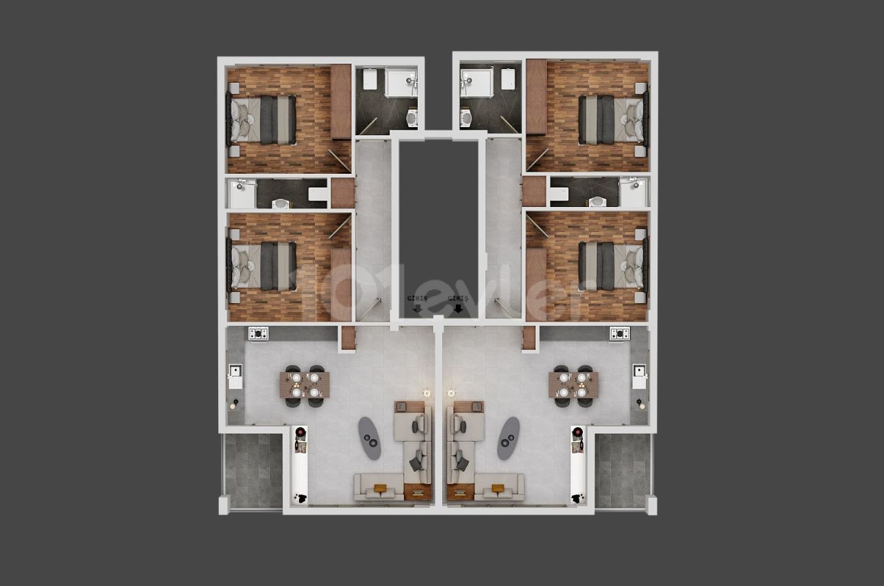 ORTAKOY DR. 2+1 FLATS NEAR BURHAN NALBANTOGLU AVENUE