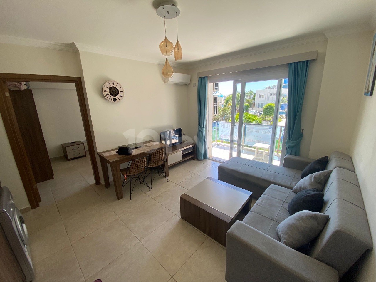 1+1 Fully Furnished Apartment with Shared Pool in Iskele Long Beach Poseidon, 100 Meters Walking Distance to the Beach