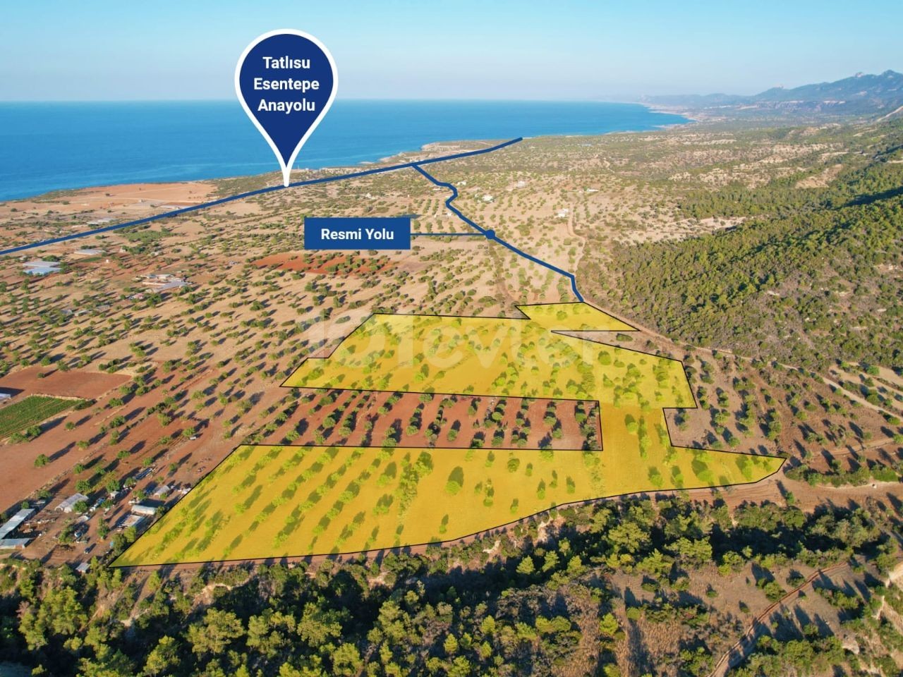 Land for Sale with Sea View in Tatlısu