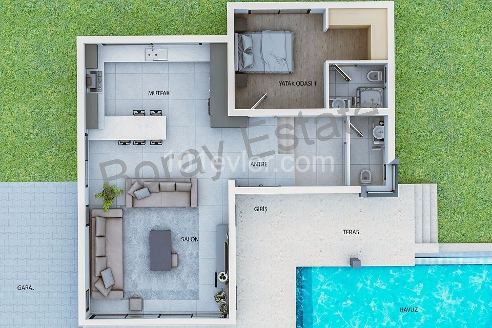 4+1 New detached villas for sale in Çatalköy district of Kyrenia; ** 