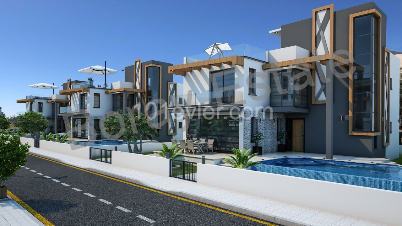 4+1 New detached villas for sale in Çatalköy district of Kyrenia; ** 