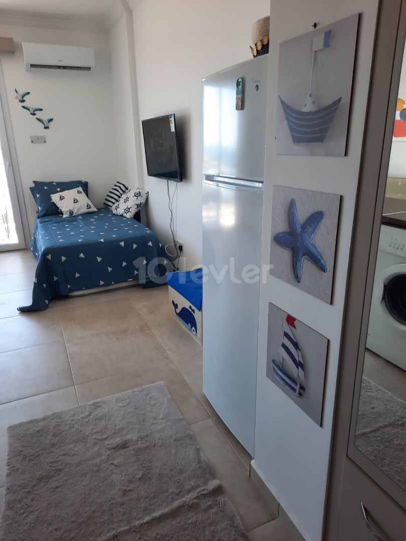 FULLY FURNISHED 1+0 FLAT FOR SALE IN NORTH CYPRUS İSKELE LONG BEACH AREA