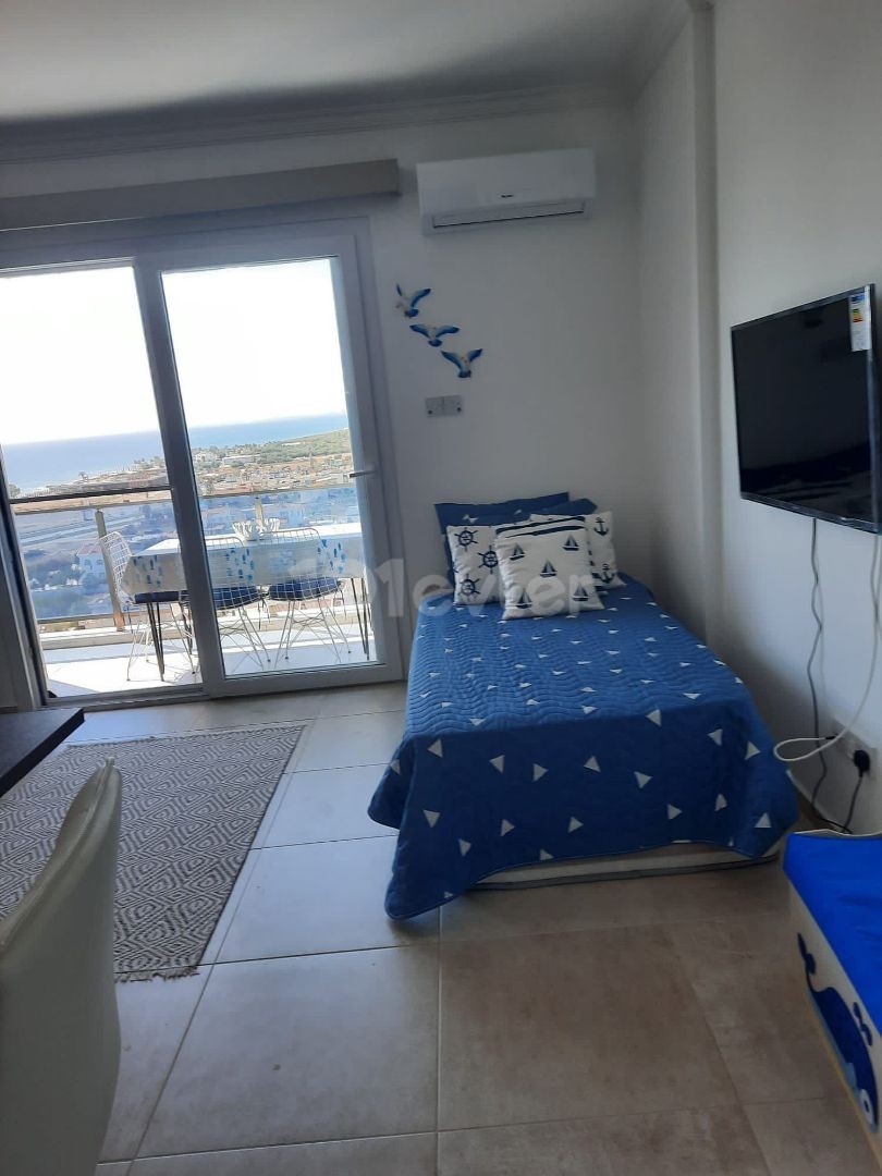 FULLY FURNISHED 1+0 FLAT FOR SALE IN NORTH CYPRUS İSKELE LONG BEACH AREA