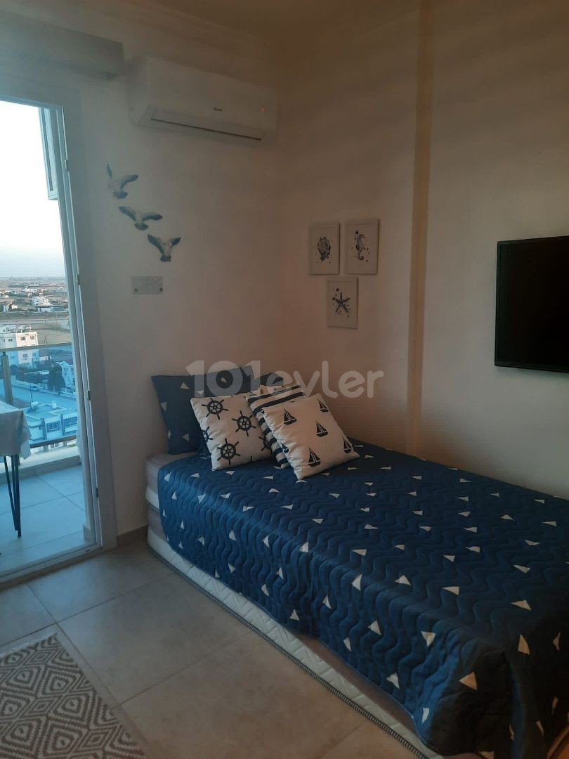 FULLY FURNISHED 1+0 FLAT FOR SALE IN NORTH CYPRUS İSKELE LONG BEACH AREA