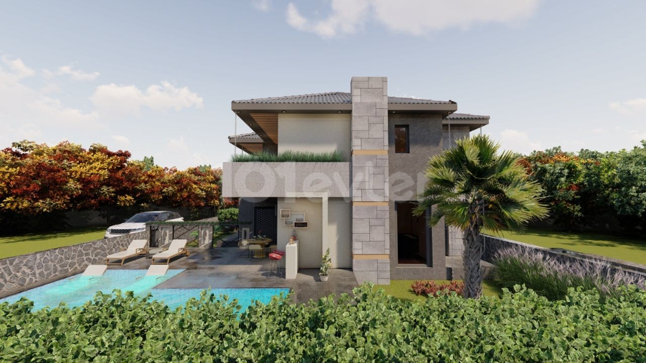 Ultra luxury 4+1 villa with mountain and sea views in Kyrenia