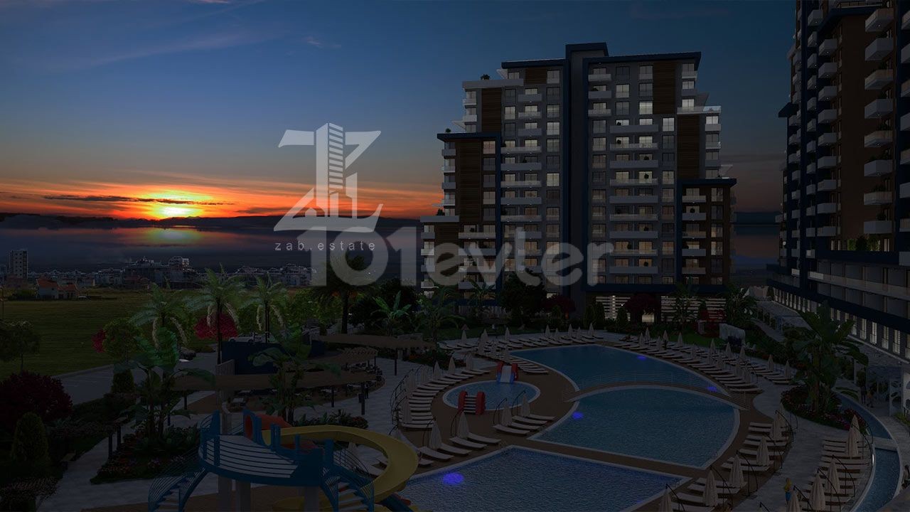 2+1 oda daire, 84 metrekare - İskele'de - Long Beach - Riverside Projesi (Yeniyalılar) - Nisan 2024'te teslim. #01028