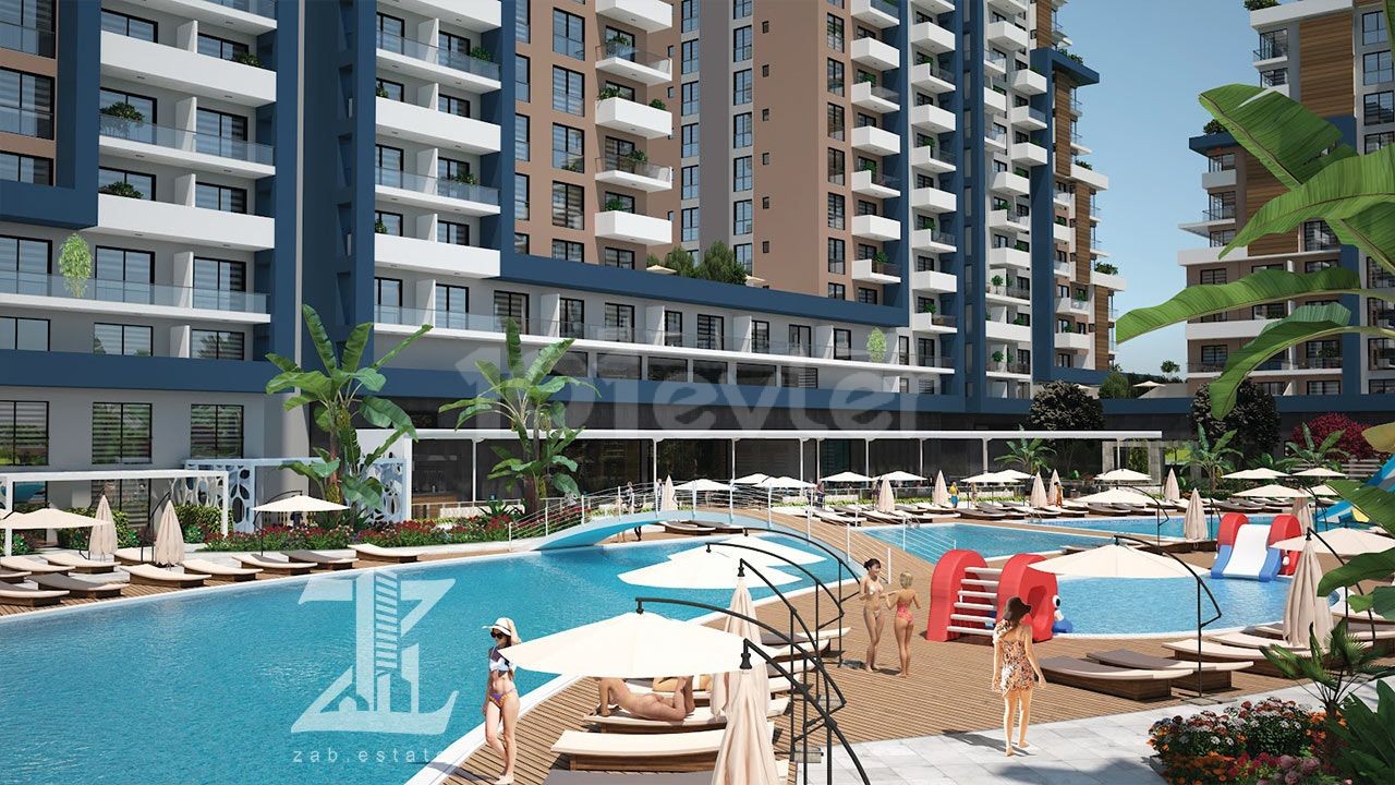 ⭐️ Below market price - A 2+1 residential apartment in the "Riverside" project by "Noyanlar" company in the "Long Beach" area near the city of "Iskele" - Delivery in April 2024     #01008