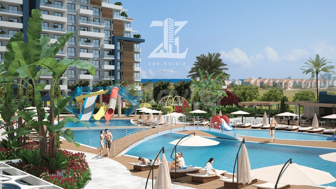 ⭐️ Below market price - A 2+1 residential apartment in the "Riverside" project by "Noyanlar" company in the "Long Beach" area near the city of "Iskele" - Delivery in April 2024     #01008