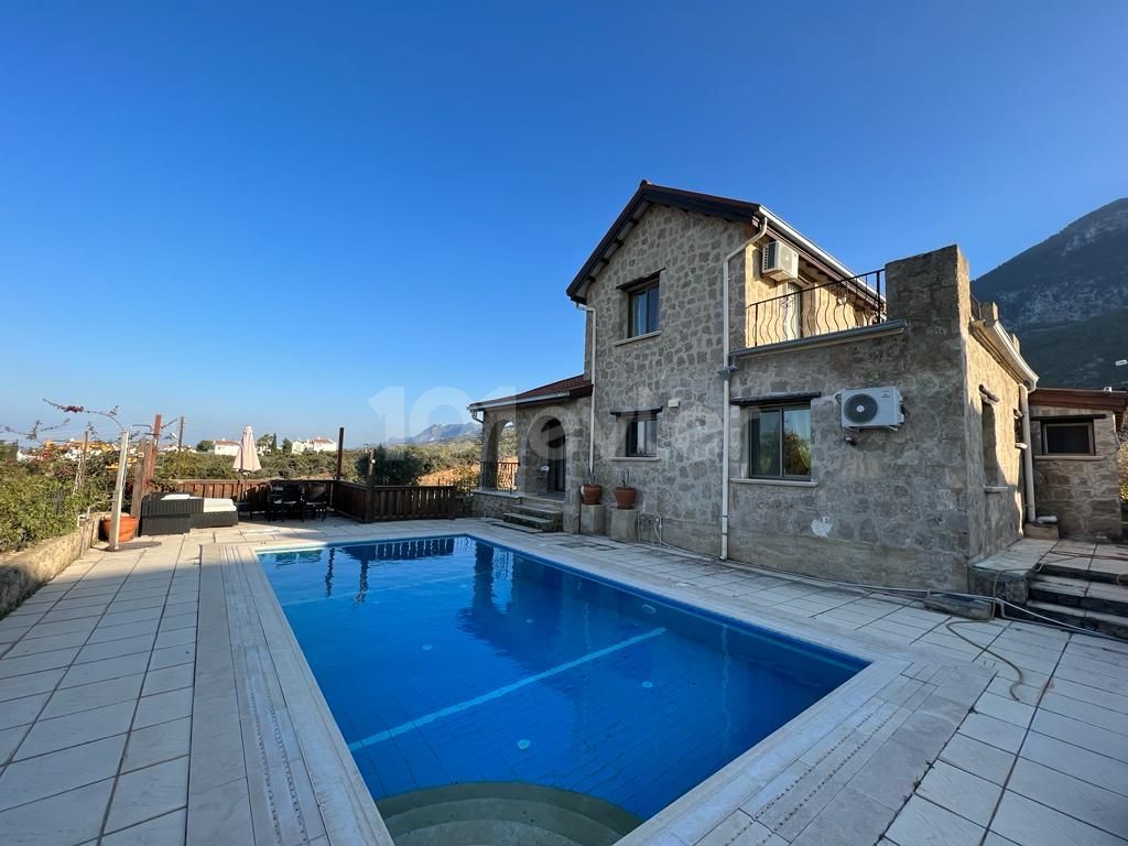 PERFECT STONE HOUSE WITH SEA AND MOUNTAIN VIEW IN KYRENIA KARSIYAKA