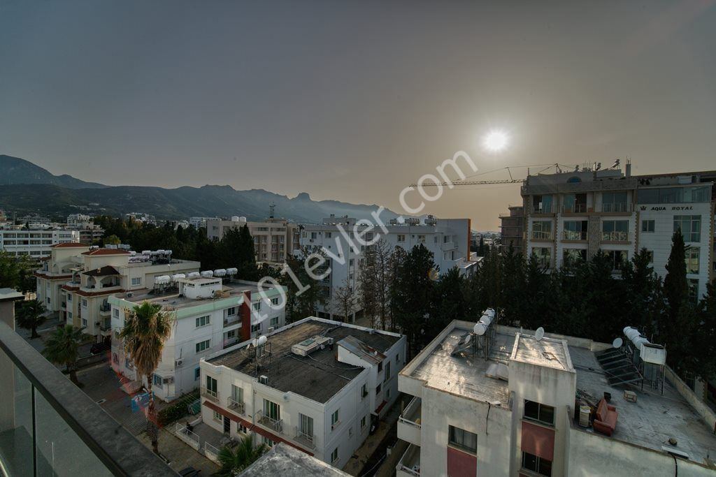 1+1 penthouse for sale with a magnificent view with a terrace in the center of Kyrenia ** 