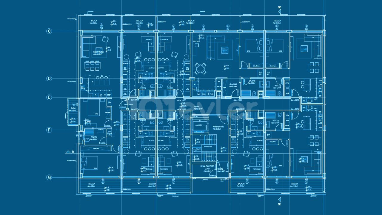 آپارتمان 1+0 در حیاط