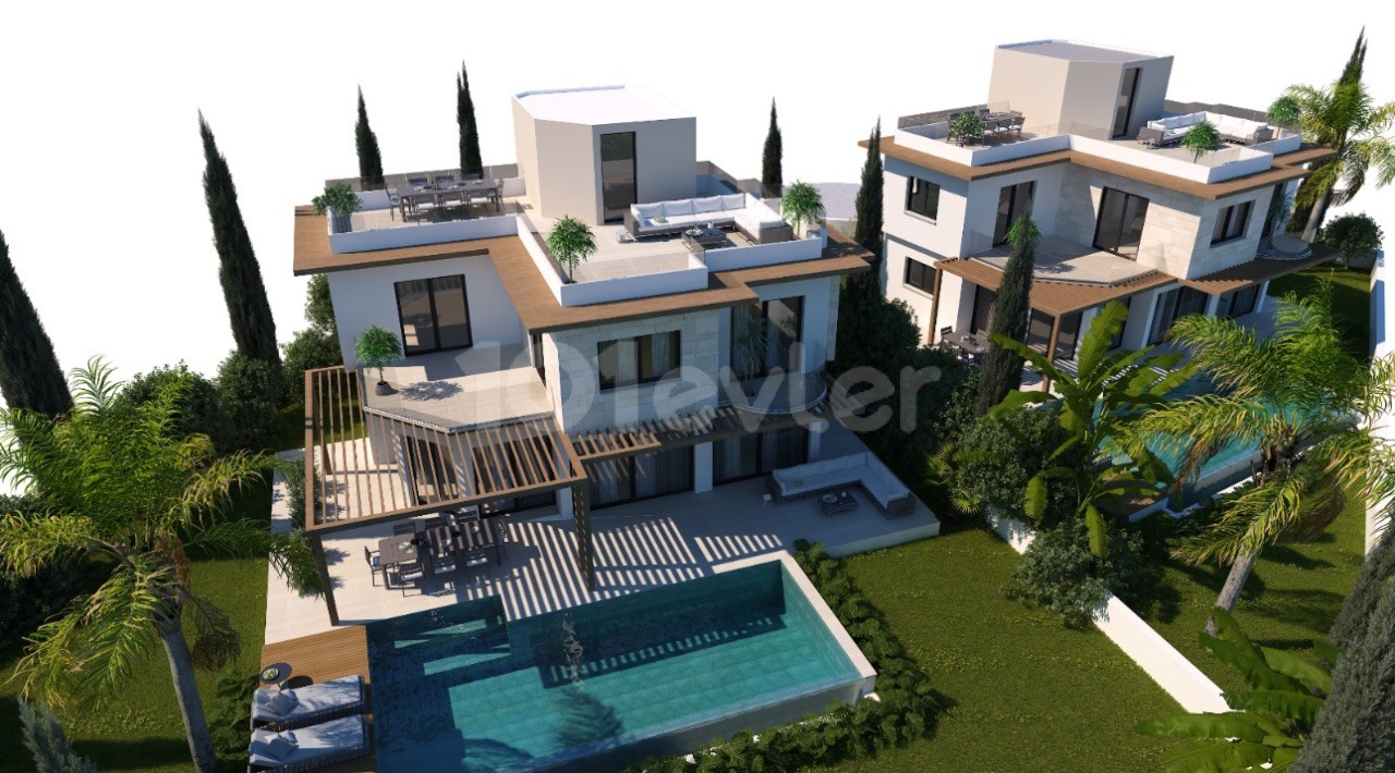 5+1 villa with private pool for sale in Zeytinlik