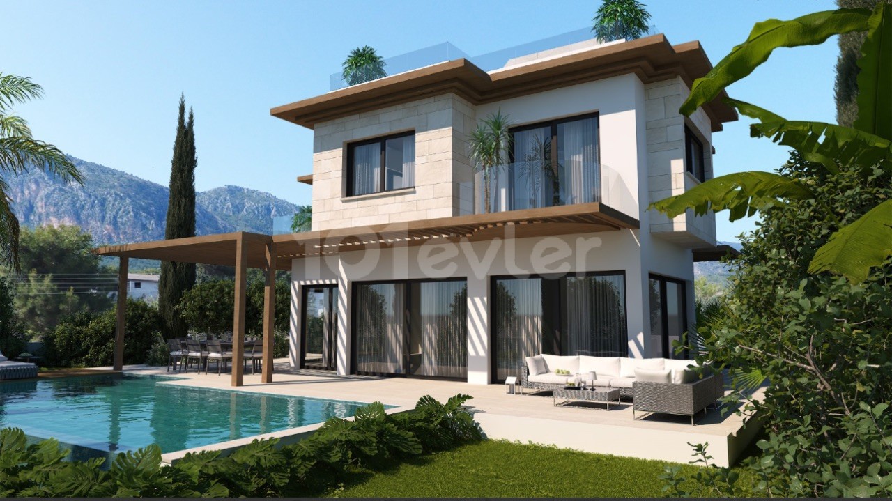 5+1 villa with private pool for sale in Zeytinlik