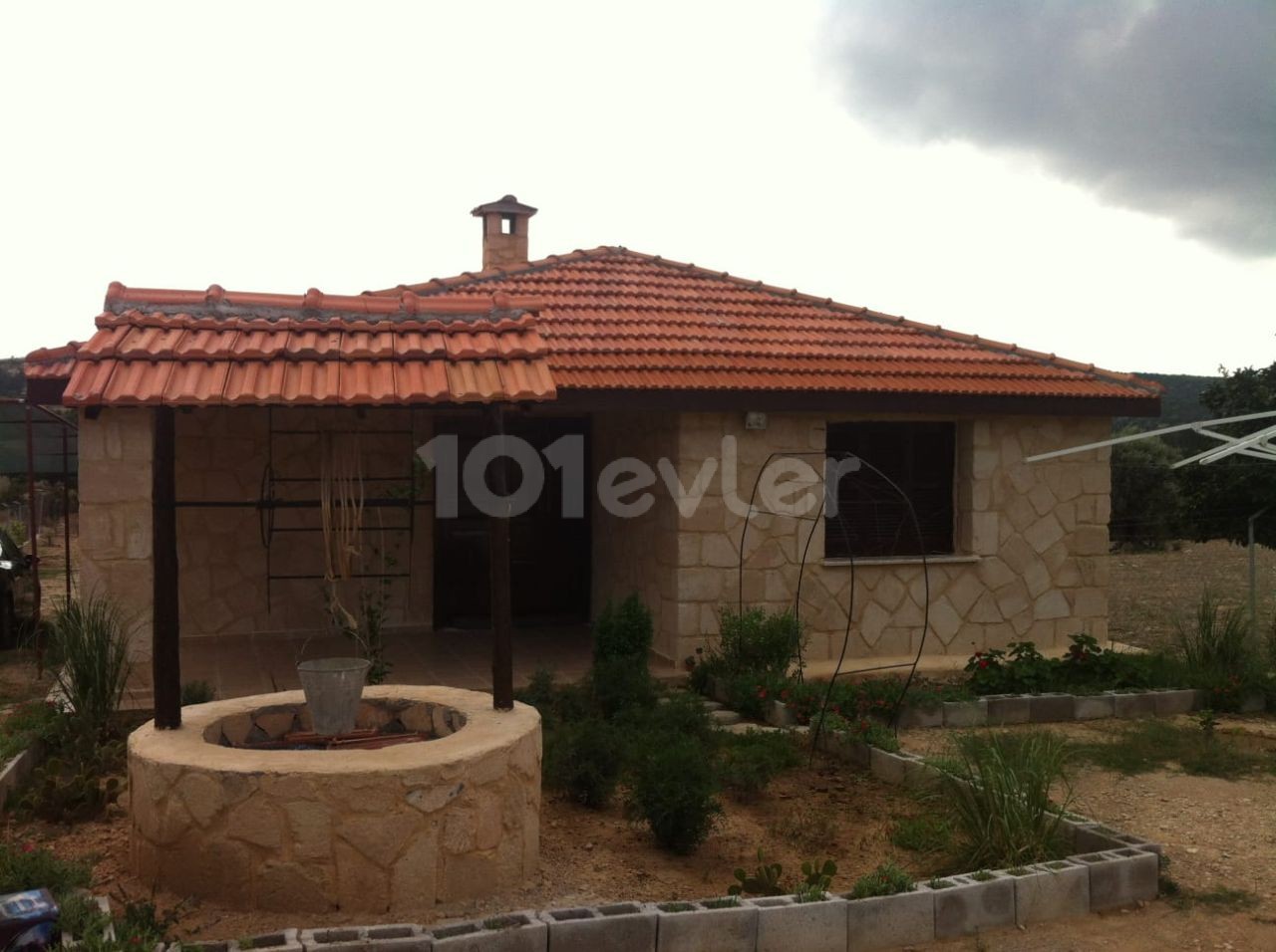 Fully Detached Yellow Stone House in Karpaz