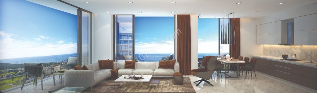 kıbrıs longbeachte,yeni projede satılık 1+0 rezidans daireler