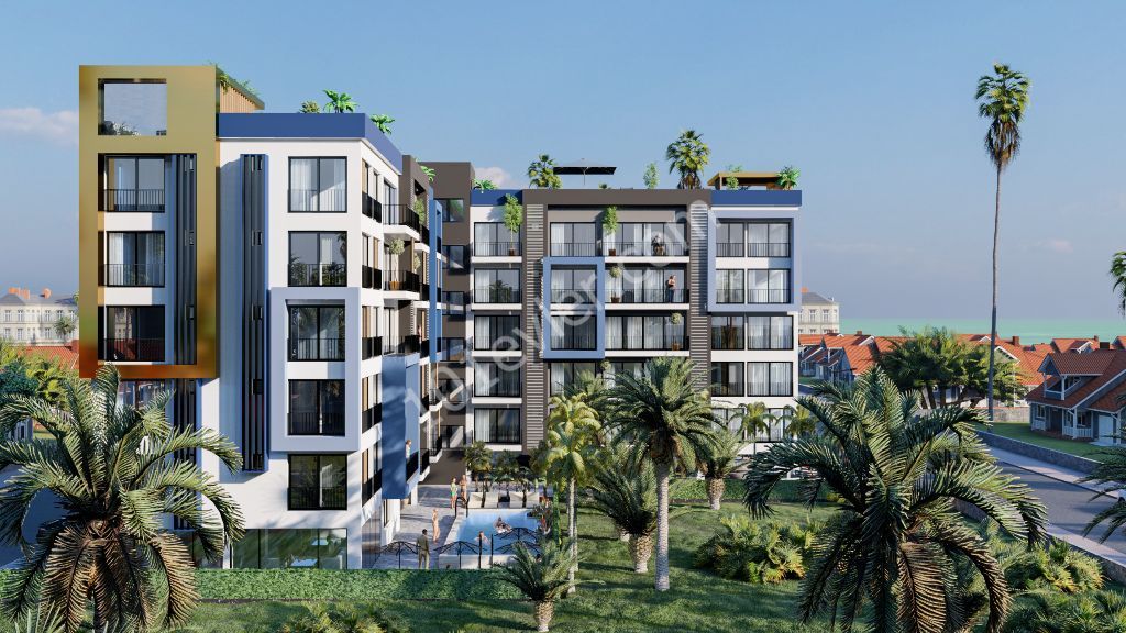 İskele Longbeachte Deniz Manzaralı Yeni Projede Satılık lüks 1+1 Daireler Habibe Çetin 05338547005 