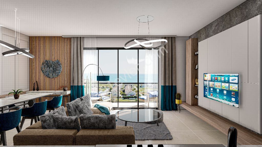 Kuzey Kıbrıs İskele Longbeach'te Muhteşem Deniz Manzaralı Projede Satılık 2+1 Daireler- Habibe Çetin +905338547005