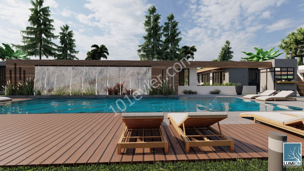 3+1 Apartments for sale with shared pool in Famagusta yenibogzin Habibe Cetin 05338547005 ** 