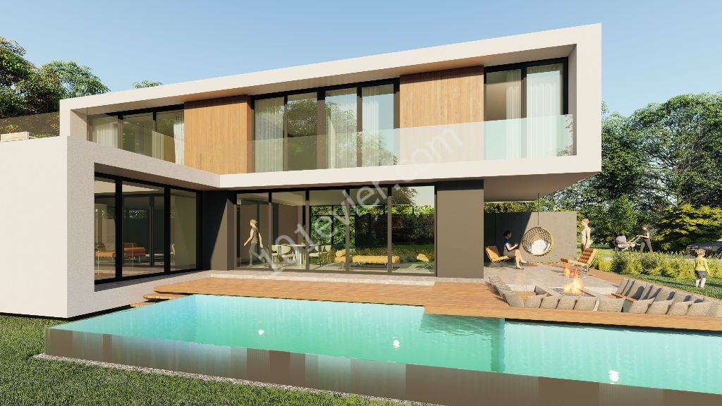 In our Unusual and Modern Villa Project, 3 +1 Villas for Sale Within Walking Distance of the Sea in Nature -Habibe Cetin 05338547005 ** 