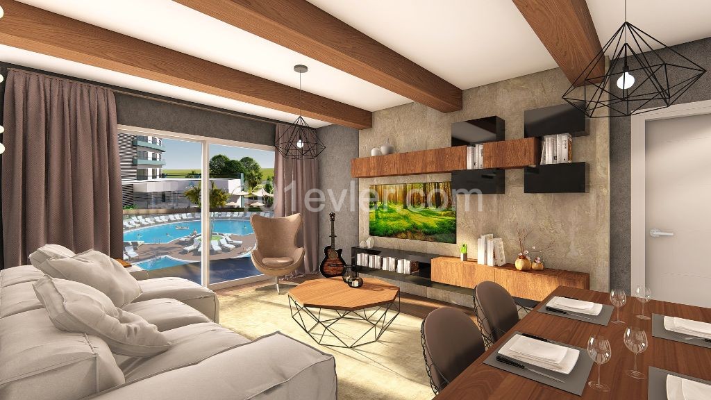 Enjoy a 4-season Holiday in Iskele Longbeach District,1+0 Apartments for Sale Habibe Cetin 05338547005 ** 