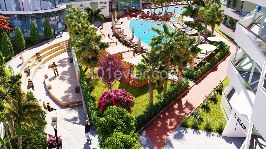 Enjoy a 4-season Holiday in Iskele Longbeach District,1+1 Apartments for Sale Habibe Cetin 05338547005 ** 