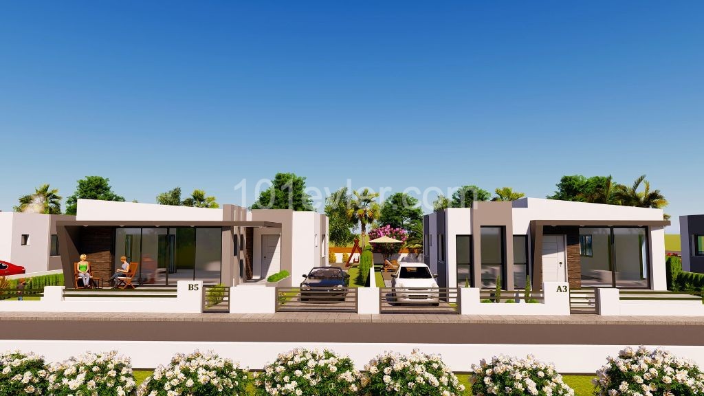 2 +1 Detached villas for sale with a large garden suitable for your family life and pool construction in the Mutluyaka district of Famagusta ** 