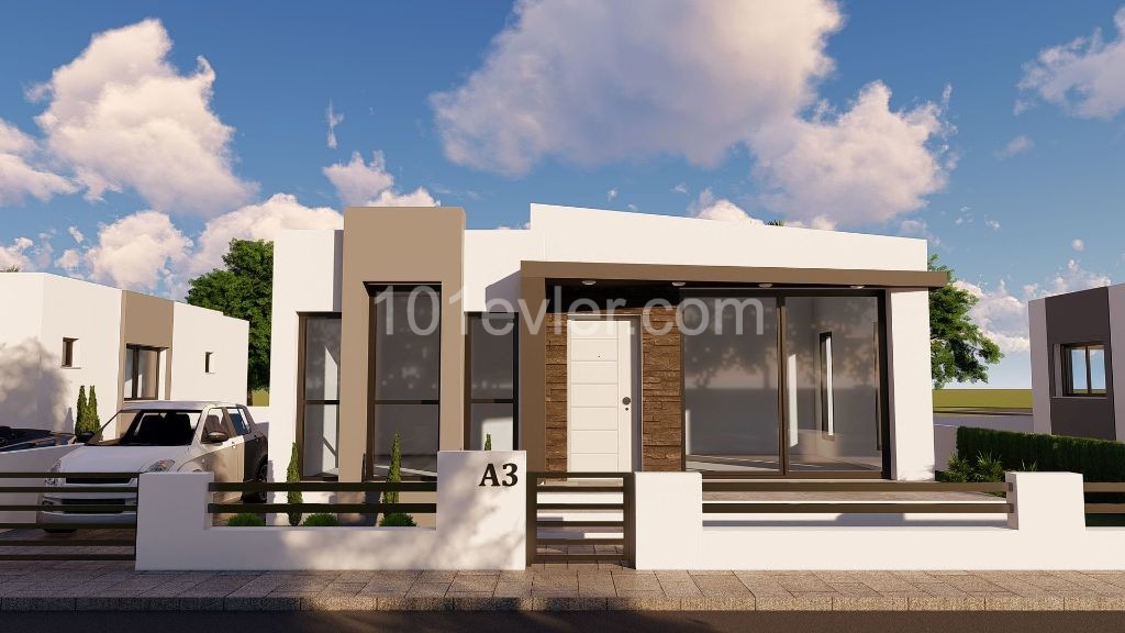 2 +1 Detached villas for sale with a large garden suitable for your family life and pool construction in the Mutluyaka district of Famagusta ** 