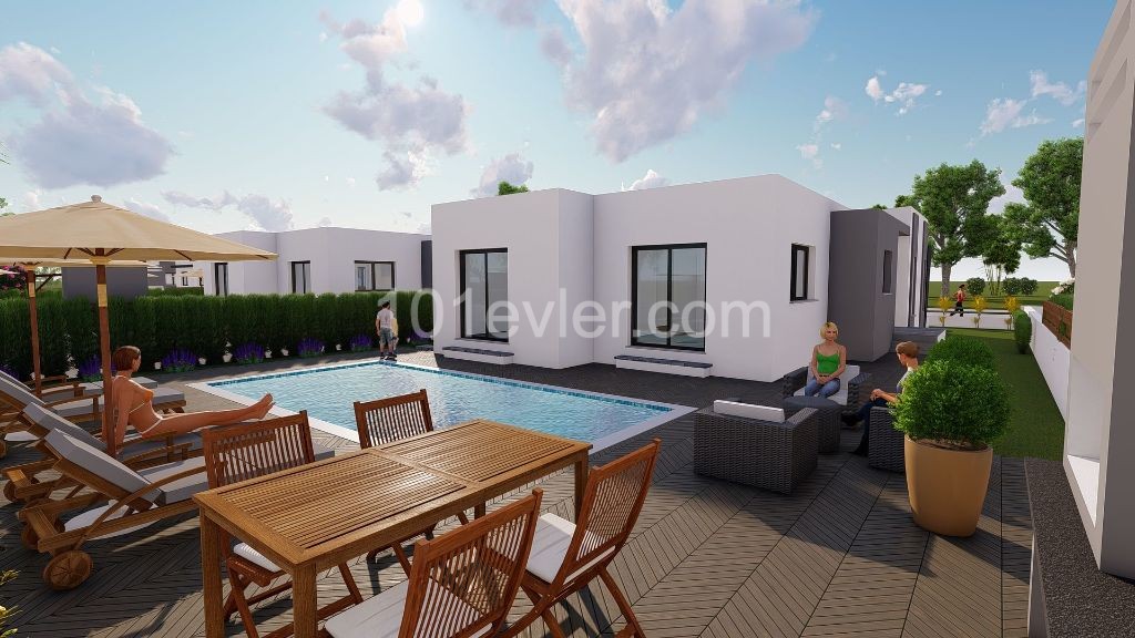 2 +1 Detached villas for sale with a large garden suitable for your family life and pool construction in the Mutluyaka district of Famagusta ** 