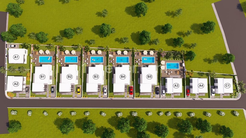 3+1 detached villas for sale with a large garden suitable for your family life and pool construction in the Mutluyaka district of Famagusta ** 
