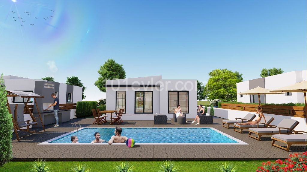 3+1 detached villas for sale with a large garden suitable for your family life and pool construction in the Mutluyaka district of Famagusta ** 