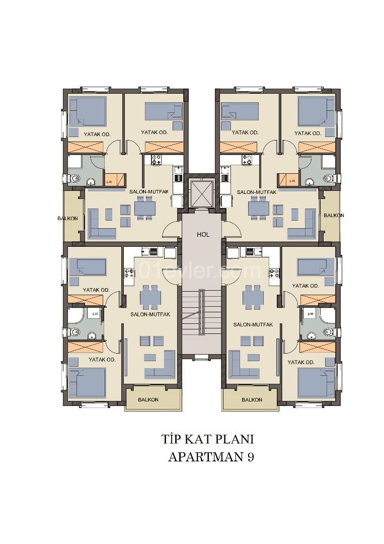 2+ 1 Apartments for Sale in a New project in the Canakkale District of Famagusta Habibe Cetin 05338547005 ** 