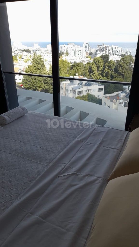 1+1 Flat with Sea View for Daily Rent in Kyrenia Center