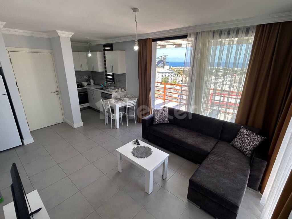 Kyrenia Center Daily Rental 1+1 Penthouse with Sea View