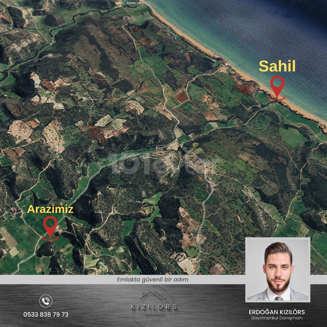 Земля с видом на море на продажу в Карпасе - район Автепе от Kızılörs Investment