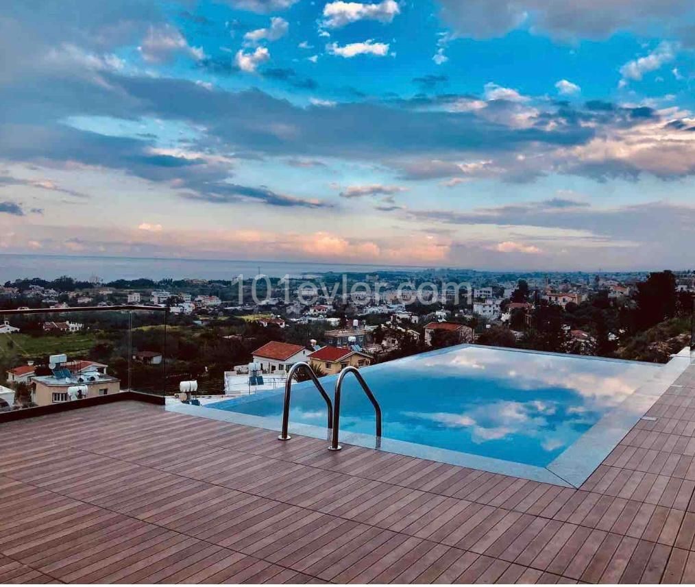 Kyrenia Lapta ist auch super Luxus, infinity Pool Villa mit herrlichem Blick zum Verkauf. ** 